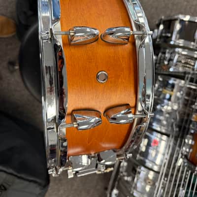 YAMAHA MIJ Maple Custom Absolute - Vintage natural snare drum 5.5 by 14 JAPAN image 10