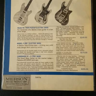 Hagstrom "Slim Line" Guitar Catalog 1966 image 2