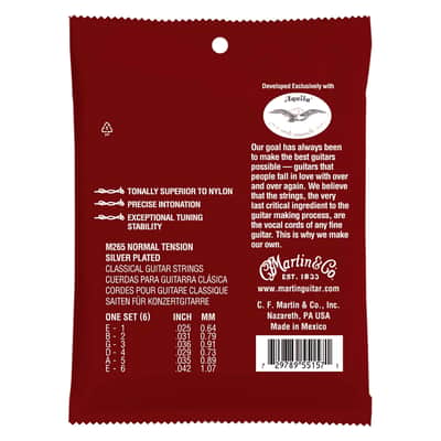 M265 CLASSICAL MAGNIFICO Premium 80/20 Bronze Silverplated à boucle Tirant Normal Martin Strings image 2