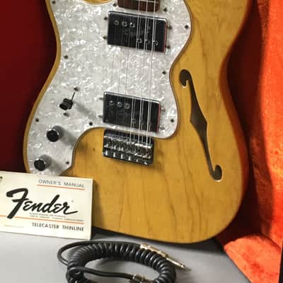 LEFTY! Vintage 1972 Fender Telecaster Thinline Natural Nitro Semi-Hollow Chambered Ash Guitar Seth Lover WR 6.3 lb HSC image 3