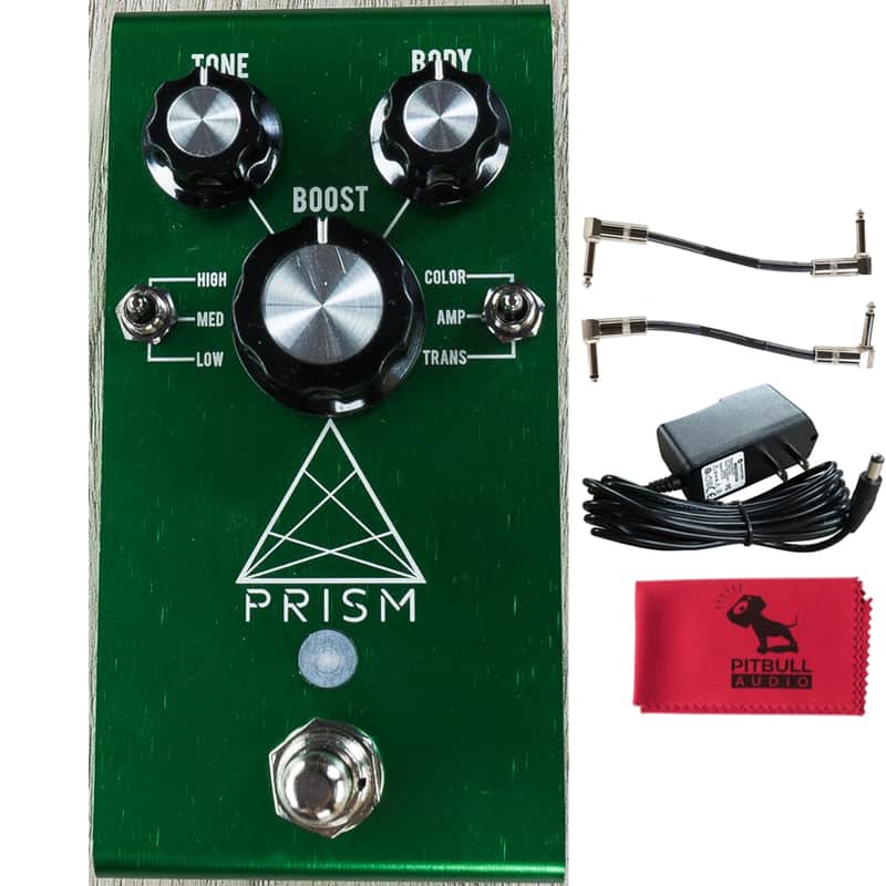 Jackson Audio Prism EQ / Preamp Pedal, Green w/ Power Supply, Cables & Cloth image 1