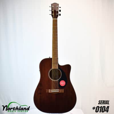 Fender CD-60SCE Dreadnought Cutaway Acoustic-Electric - All Mahogany - *0104 image 2