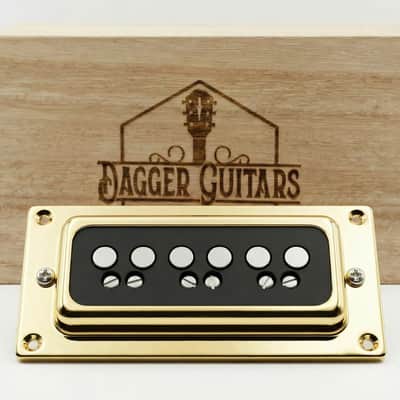 Dynasonic inspired pickup from daggerguitars.com pickup 2026 - gold on black bobbin image 2