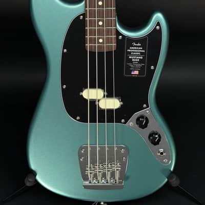 Fender American Professional Classic Mustang Bass - Faded Sherwood Green Metallic image 2