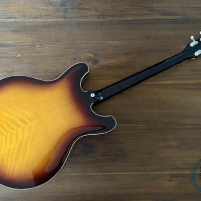 Yamaha SA50, Hollow Body Guitar, Sunburst, 1967, Made in Japan image 4