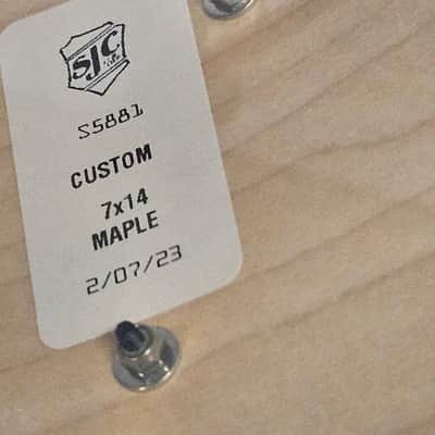 SJC Custom Maple Snare Drum 2023 Black 7x14 image 11