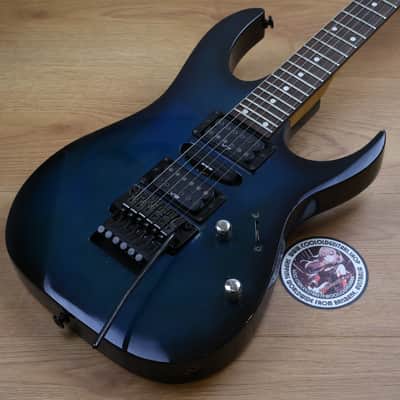 1992 Ibanez Japan RG570FM Superstrat (Transparent Blue) image 1