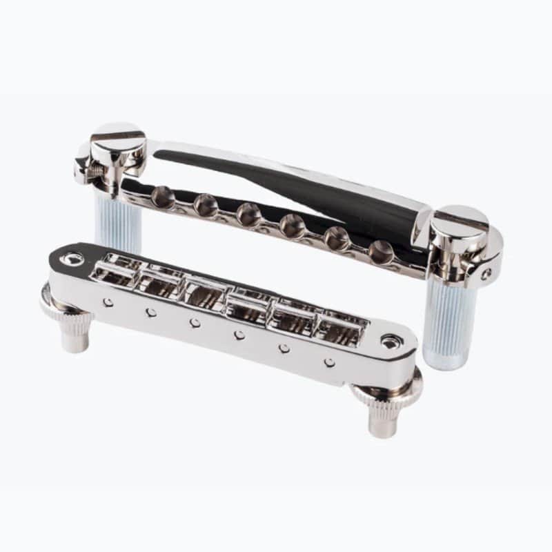 Allparts TonePros LPS02 Nashville Bridge and Tailpiece Set - Nickel image 1