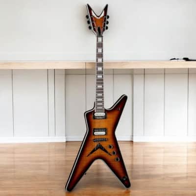 Dean ML Select Flame Top Electric Guitar, Trans Brazilian, ML SEL FM TBZ image 2