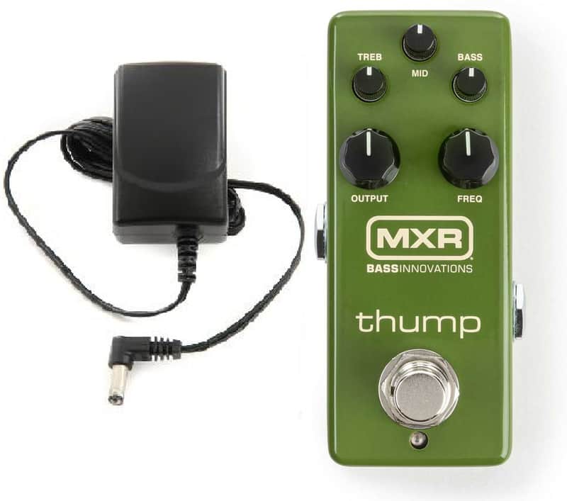 MXR M281 THUMP BASS PREAMP MINI EFFECTS PEDAL ECHOPLEX PREAMP CIRCUIT EQ TONE (ADAPTER POWER SUPPLY) image 1