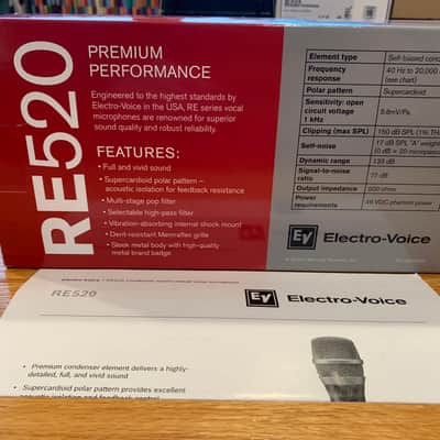 Electro-Voice RE520 Handheld Supercardioid Condenser Microphone 2019 - Present Black image 7