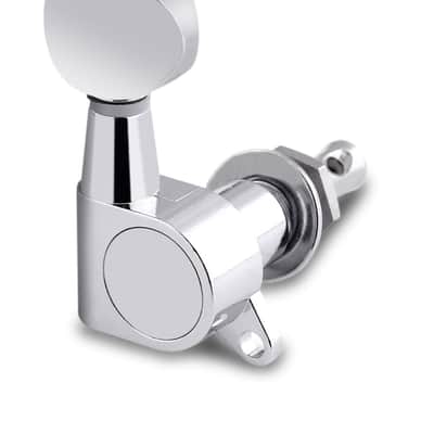 Guitar String Tuning Pegs Tuning Machines Sealed Machine Heads Grover Tuners Tuning Keys Oval Button 3 Left 3 Right for Electric Guitar or Acoustic Guitar Chrome. image 9
