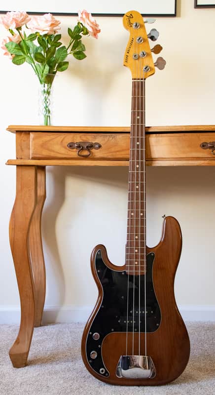 LEFT-HANDED Fender Precision Bass 1977 Walnut Mocha image 1