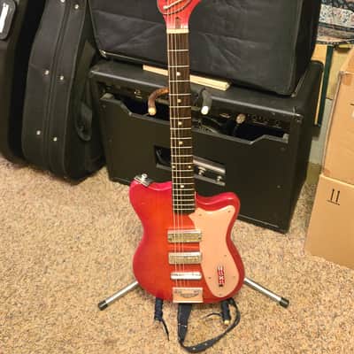 Tempo Hot Rod guitar 1960s - Chery Red image 6
