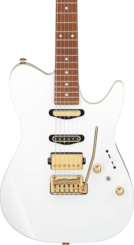 Ibanez LB1 WH Lari Basilio Signature Electric Guitar. White with Case image 1