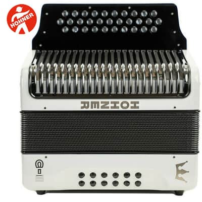 Mint Hohner Corona II MIG - Next Generation Diatonic Accordion G/C/F White Rainbow image 3
