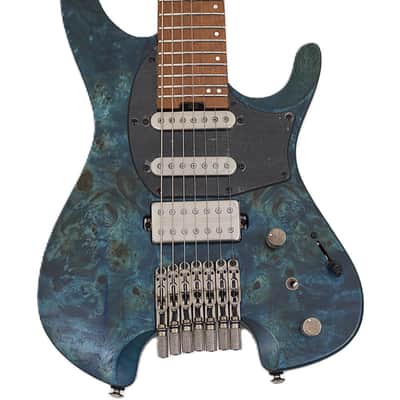 Ibanez Q547PB Headless 7 String Guitar Cosmic Blue B-Stock image 2