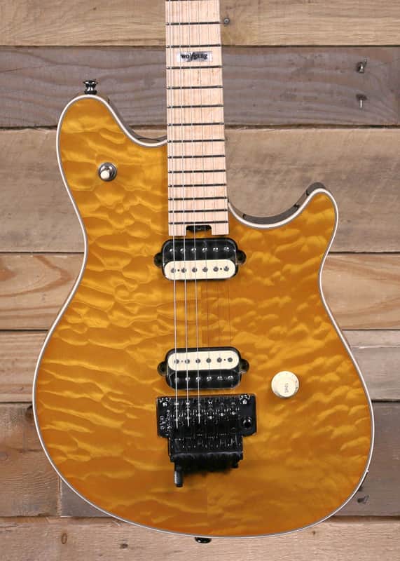 EVH NAMM Limited Edition USA Custom Shop Wolfgang Quilt Top Trans Amber w/ Case image 1