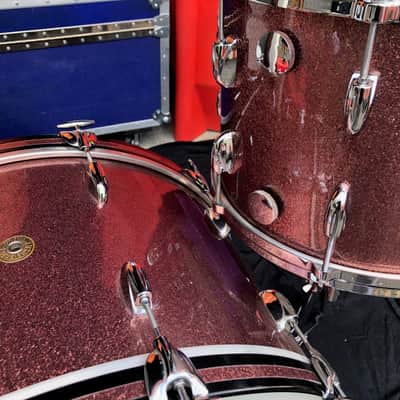 Quiet Riot - Frankie Banali's 1970s Gretsch Burgundy Sparkle "Bonham" 14/16/18/26 AUTHENTICATED image 2