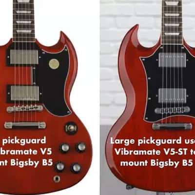 EZ BoltOn Bigsby B5, Vibe V5 Short Tail, roller bridge, Spoiler, Fits Gibson/Epi Large Pickguard SG. image 2