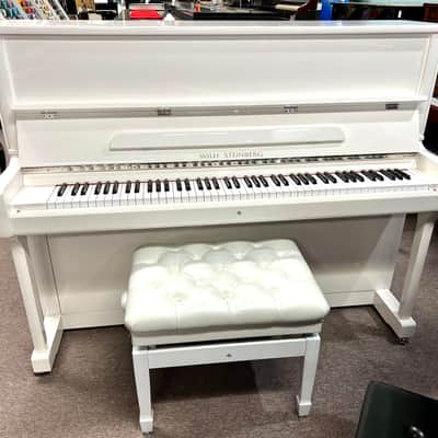 WILH.STEINBERG P118CW Upright Piano White - white snow image 10