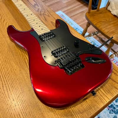 2013 Charvel Pro-Mod So-Cal Style 1 HH FR M Electric Guitar Maple Fingerboard Quarter Sawn Maple Neck Candy Apple Red Floyd Rose Seymour Duncan MIM Mexico Superstrat Super Low First Year Serial Number (CM000501) San Dimas image 3