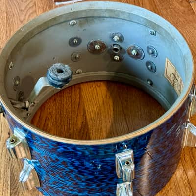 Rogers 12" Blue Agate 12" Rack Tom Drum Vintage 60's image 6