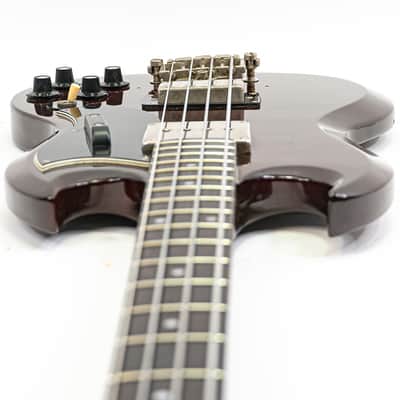 1981 Greco EB-500 SG Style Bass w/ Massive Sounding Mudbucker, Punchy Bridge Humbucker image 9