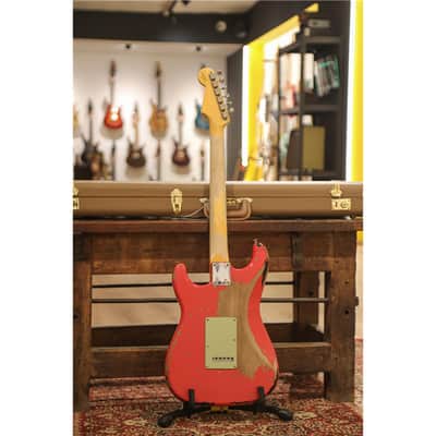 FENDER Custom Shop Michael Landau Stratocaster Relic Fiesta Red Over 3 Tone Sunb image 4
