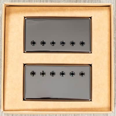 Lundgren Black Heaven 6 Guitar Pickup Set, Custom Ceramic Neck, Black Nickel Covers image 1