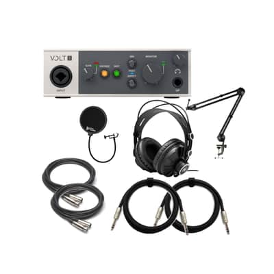 Universal Audio VOLT-1 USB Audio Interface with Headphones, Boom Arm Bundle image 1