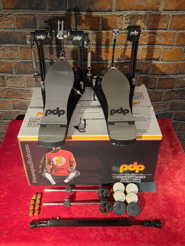 PDP PDDPCOD Concept Series Direct Drive Double Bass Drum Pedal w/ Original Box & Extra Beaters image 1