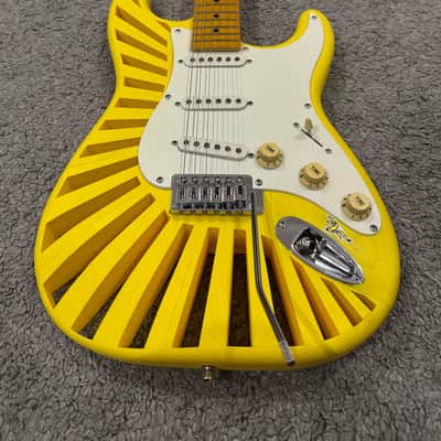 Custom Little wing - Yellow  Exclusive 3D printed guitar Custom shop made in Ukraine Electric guitar Strat Superstrat stratocaster Excellent Condition image 5