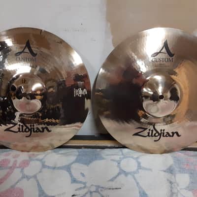 Zildjian 14" A Custom Hi-Hat Cymbals (Pair) 1991 - Present - Brilliant image 1