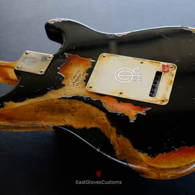 Fender Stratocaster Black Left Handed Heavy Aged Relic image 11