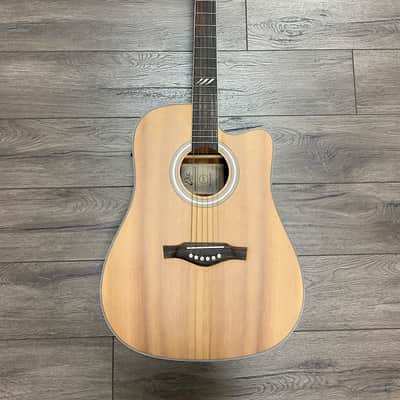 Eko TRI Dreadnought Cutaway Acoustic Electric Guitar - Natural image 2