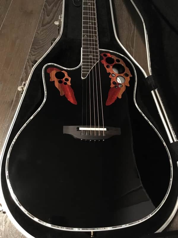 Ovation Custom Elite C1778-5L LX Custom Shop Left Handed 2017 Black USA image 1