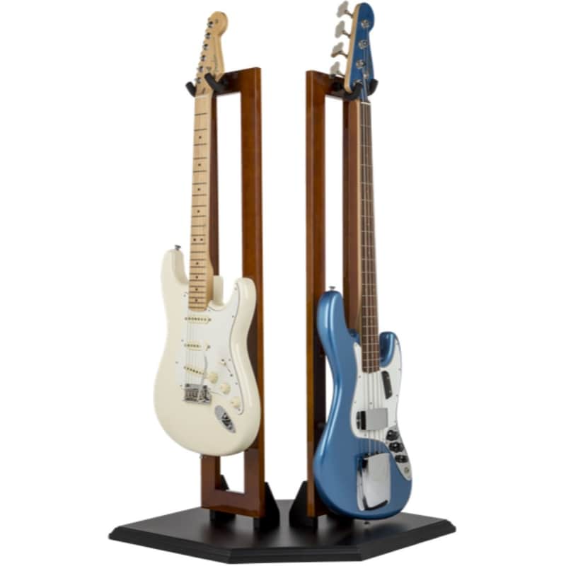 FENDER Wood Hanging Double Guitar Stand in Cherry Finish NIB | Reverb