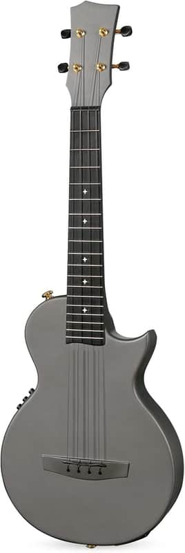 26" Travel Carbon Fiber Acoustic-Electric Ukulele, Black image 1