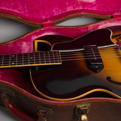 Gibson ES-225 Thinline Hollow Body Electric Guitar (1955), ser. #W2880-35, original brown hard shell case. image 14