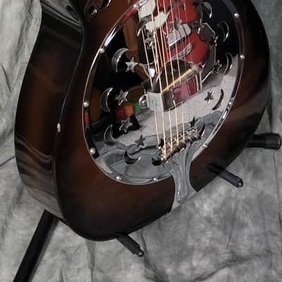RARE 1994 Dobro Duolian Electric Model 90 Moon & Stars - Brownburst! image 4