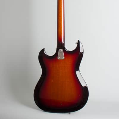 Hagstrom  H-8 8-String Bass Solid Body Electric Bass Guitar (1968), ser. #748005, black hard shell case. image 2