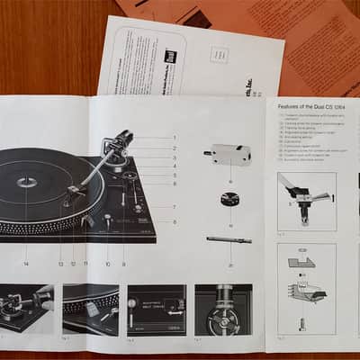 Dual CS 1264 Turntable Automatic Belt-Drive -Beautiful! w. Ortofon OM20  Cartridge & Original Papers image 14