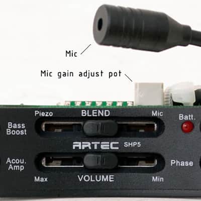 Artec SHP5 EQ Soundhole Pre amp Controller & mic blender E46 with Piezo Saddle FREE SHIPPING image 2