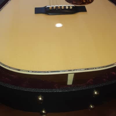 Marklund D-42S 2018  Moon Spruce/Madagascar  (Unreal 12 fret tone and string separation) image 5