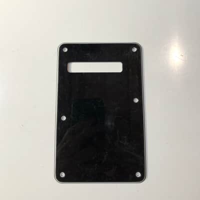 Stratocaster Modern Style Back Plate Tremolo Cover Black image 1