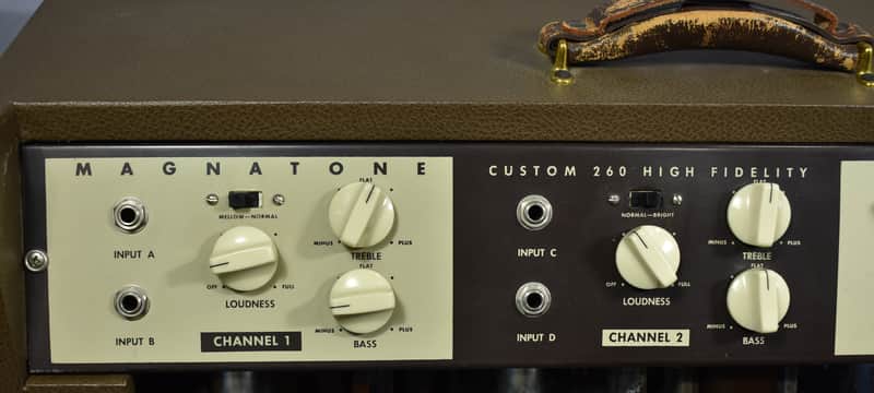 Magnatone Model 260A Custom 200 Series 2-Channel 35-Watt 2x12" Guitar Combo with Mellow / Bright Switches image 4