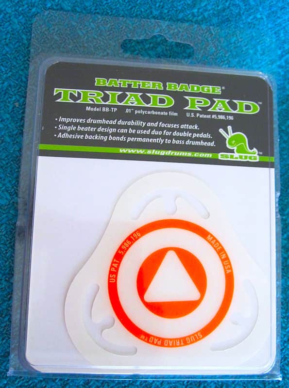 Slug Percussion Triad Pad Bass Drum Head Patch - NOS image 1