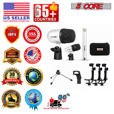 5 Core Conga Mic Snare Tom Set Professional XLR Cardioid Unidirectional Instrument Microphone Kit image 11