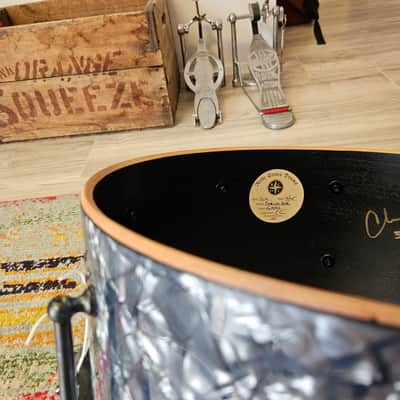 Bucks County Drum Co. 14x7" Relic Series Mahogany Snare in Charcoal Pearl image 13